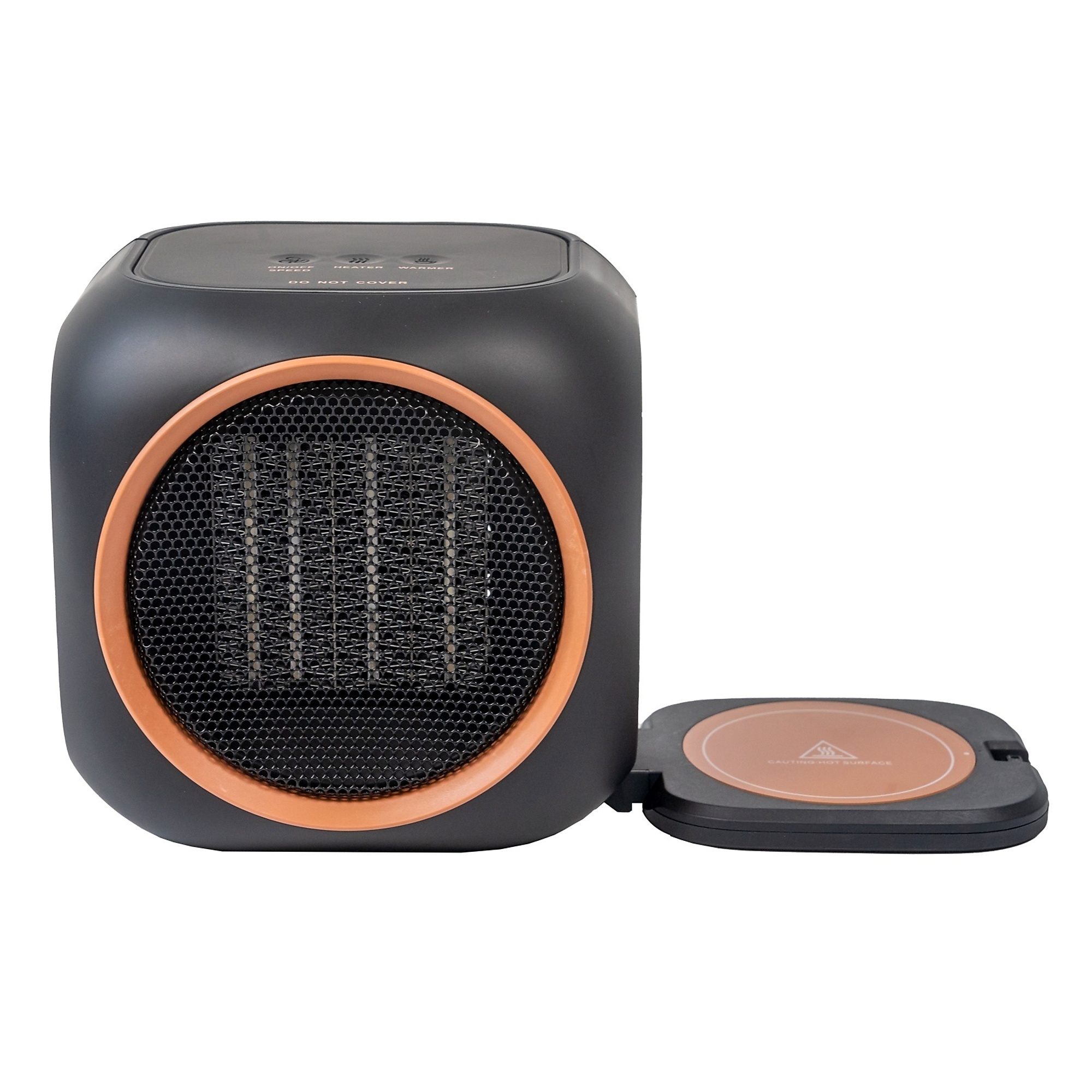 EdenDirect 2 in 1 Space Heater & Smart Mug Warmer for Desk with Thermostatic 12H Auto Shut Off for Home Office, Ideal Coffee Lover Gift (Black)